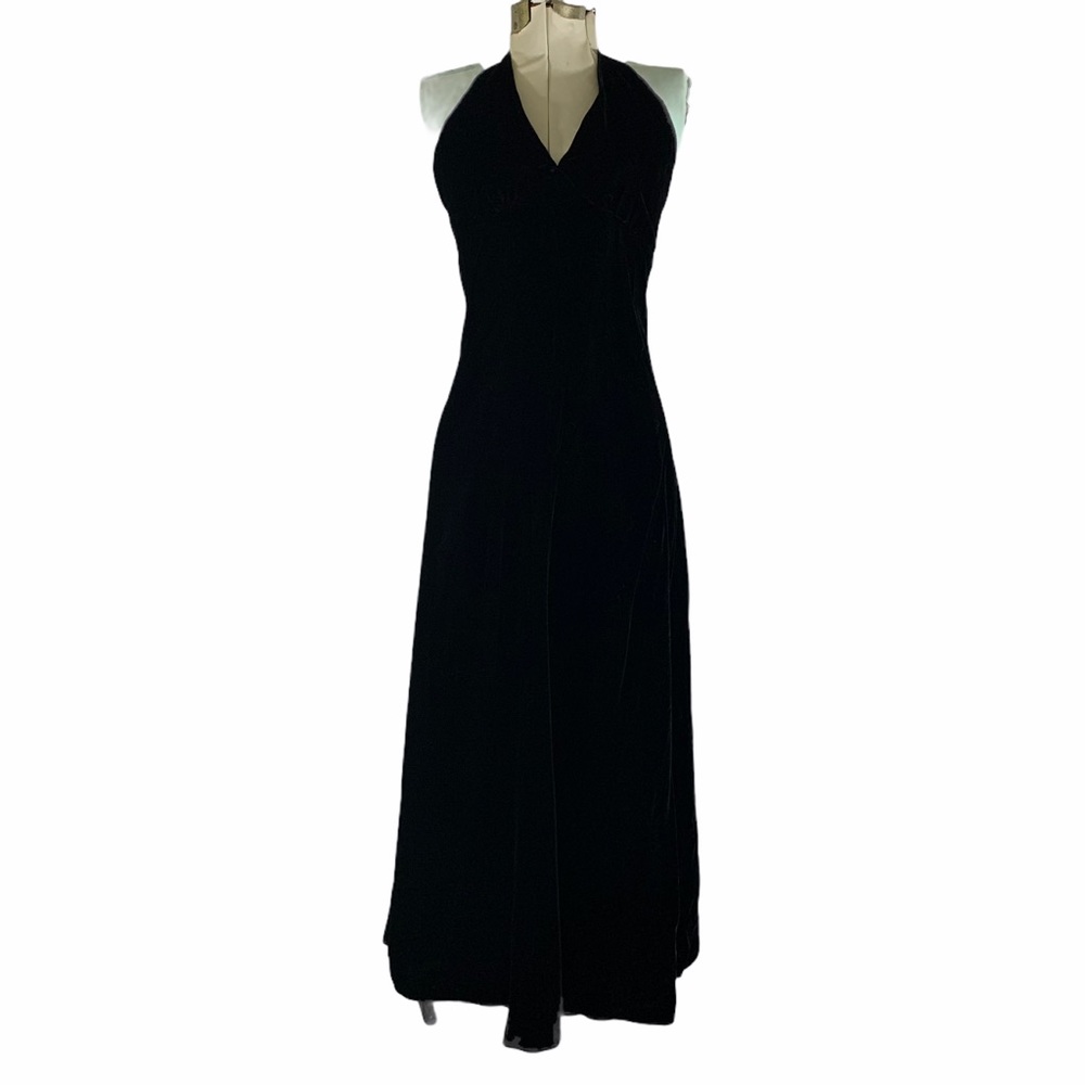 Vintage Black Velvet Dress